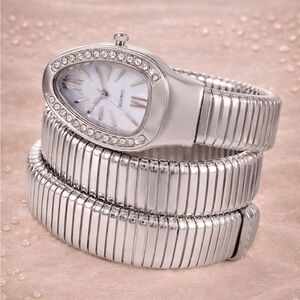 Serpenti Snake Wrap Elegant Silver Women's Watch